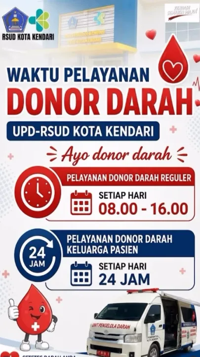 Waktu Pelayanan Donor Darah UPD-RSUD Kota Kendari