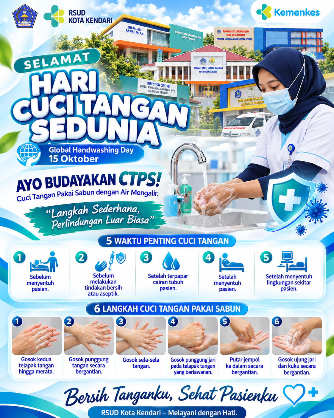 🧼💙 SELAMAT HARI CUCI TANGAN SEDUNIA 🌍✨ 📅 15 Oktober 2026